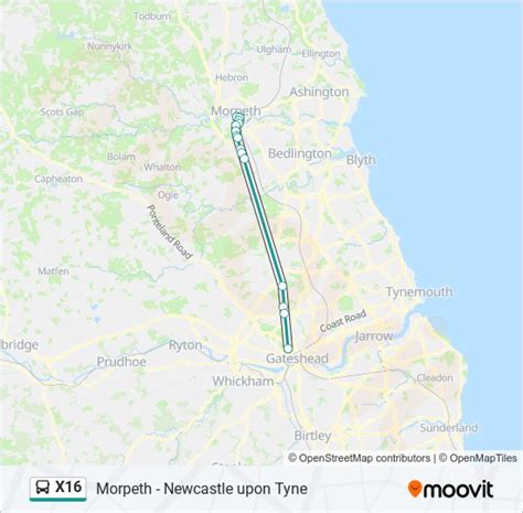 X16 Newcastle to Morpeth Bus Route & Timetables .
